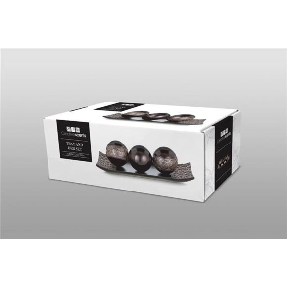 Home Decor Tray and Orbs Set - Coffee Table Decor Centerpiece Table Decorations - Picture 7 of 7